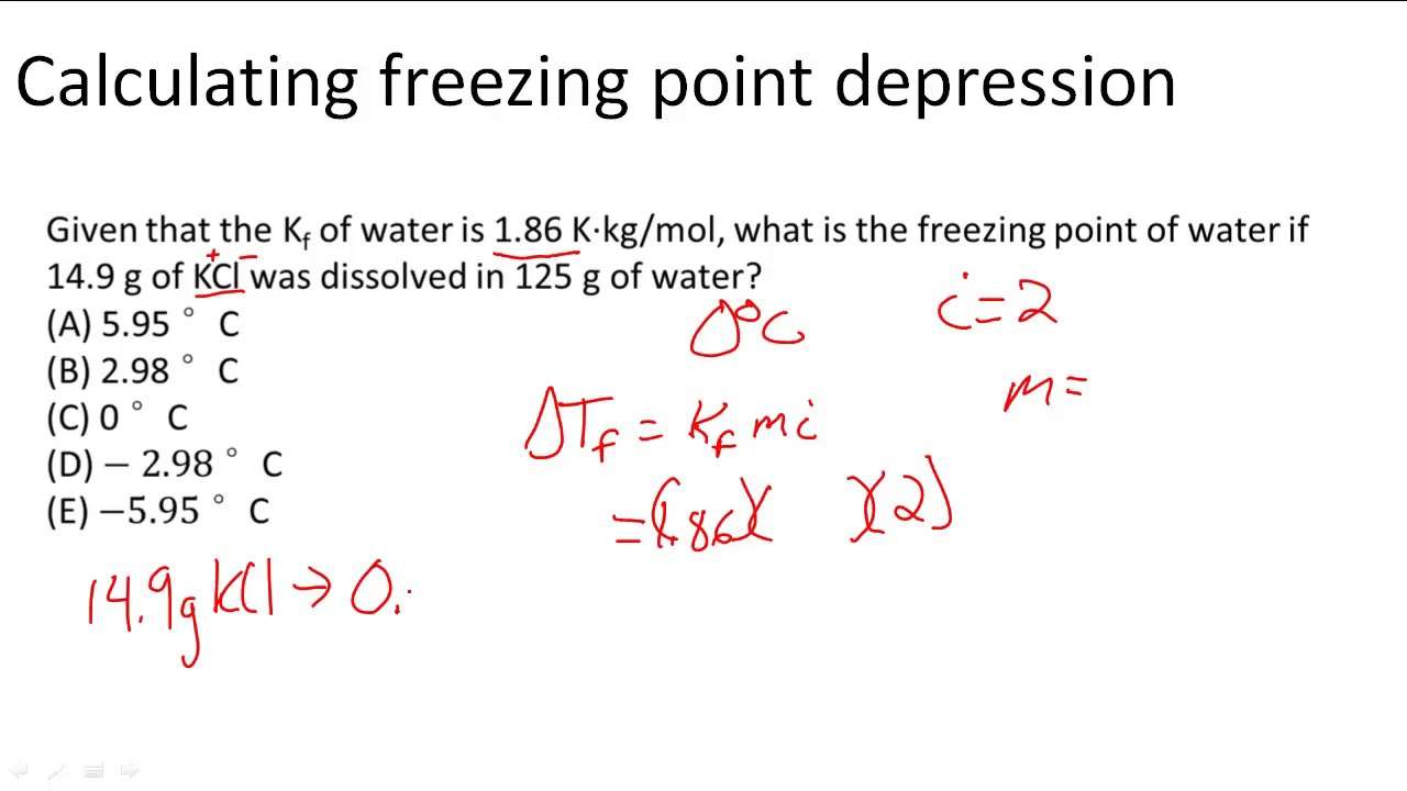 å¿ã?«å¼·ã??è¨´ã?ã Freezing Point Depression Formula