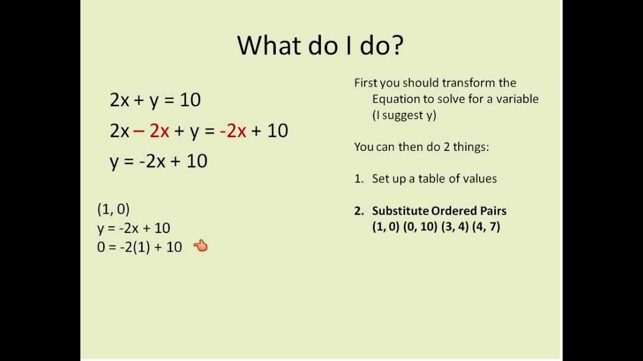 Algebra 1: Lesson 1 Linear Equations: Equations with x and ...