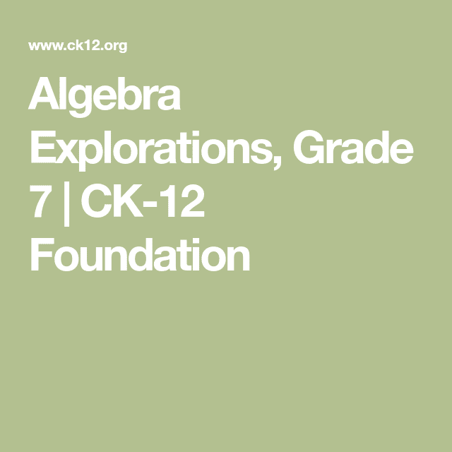Algebra Explorations, Grade 7