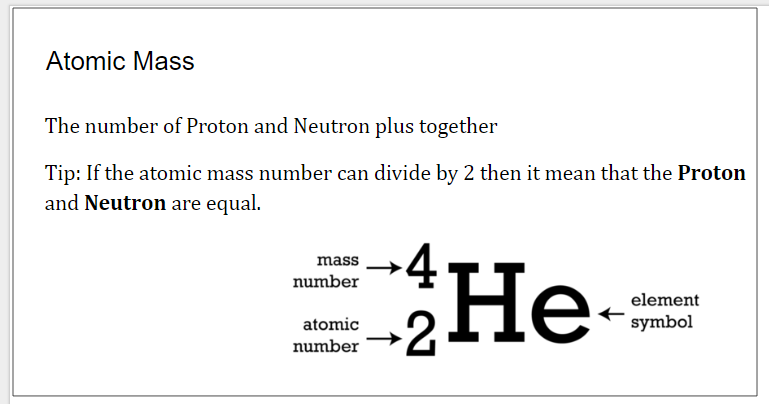 Atomic Mass and Atomic Number  Sabda
