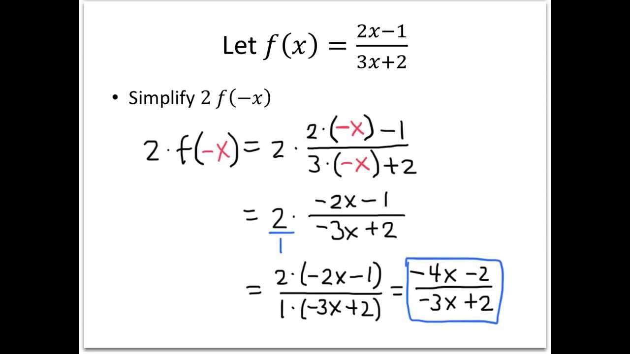 College Algebra Example: Evaluating Function Notation