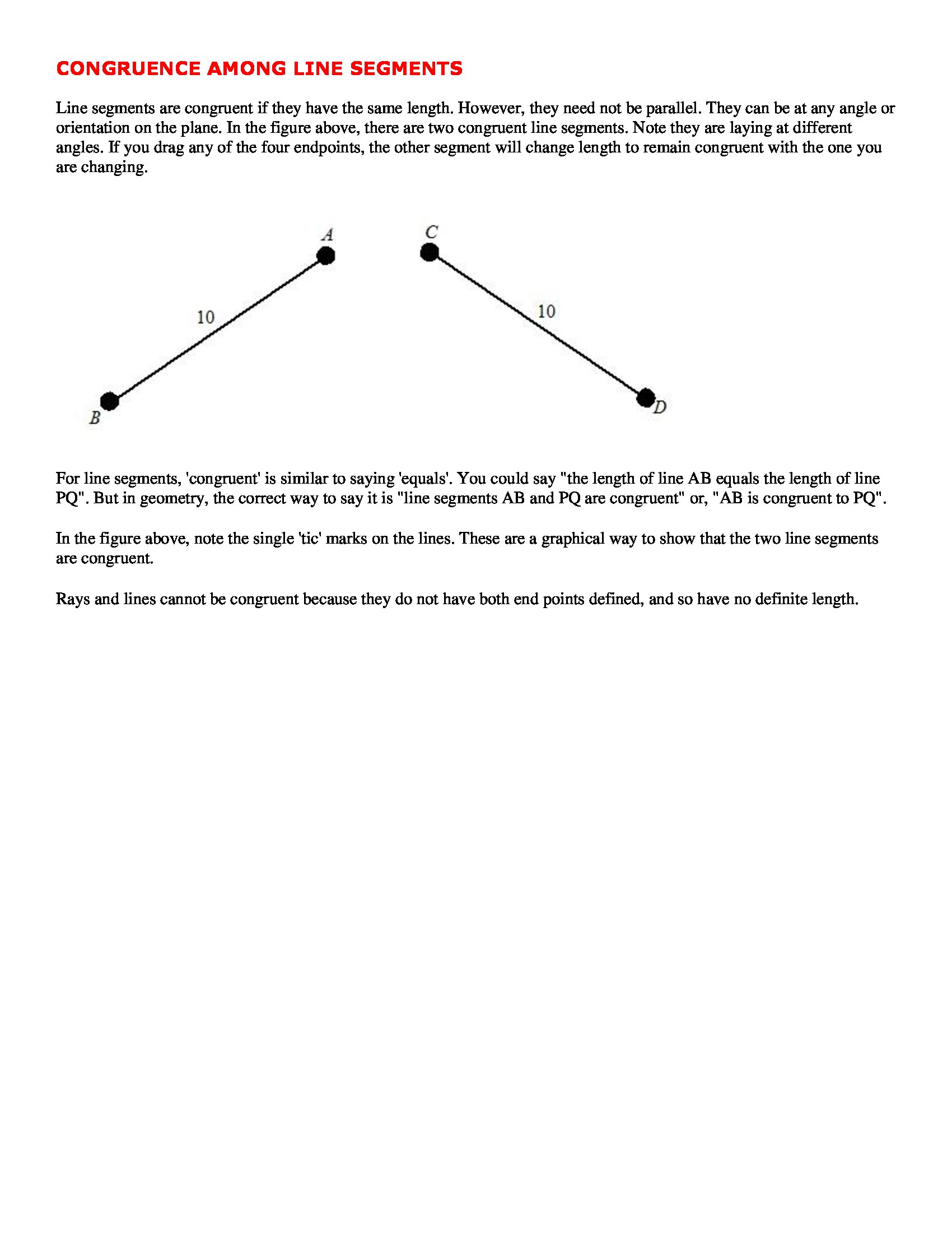 congruent line segments worksheet