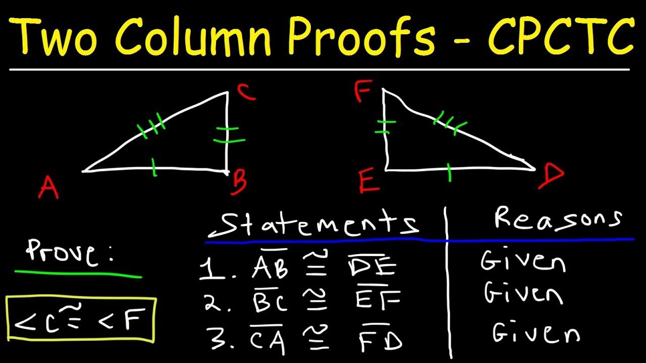 CPCTC Geometry Proofs Made Easy, Triangle Congruence