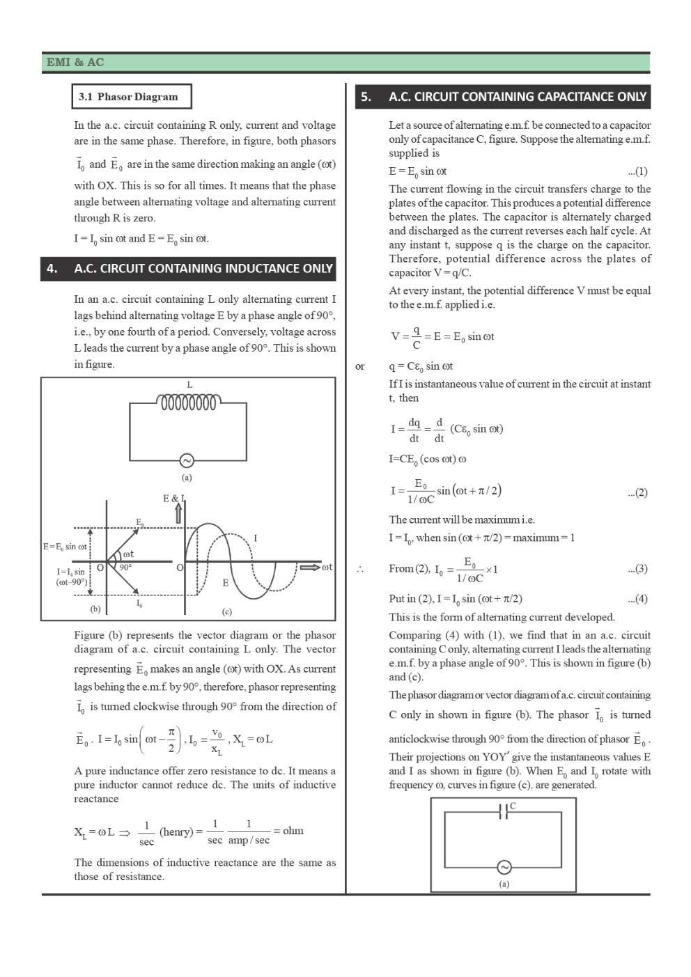 Download CBSE Class 12 Physics Revision Notes Alternating ...
