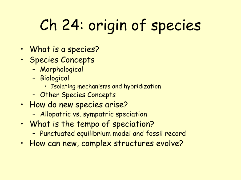 Ecological Species Concept