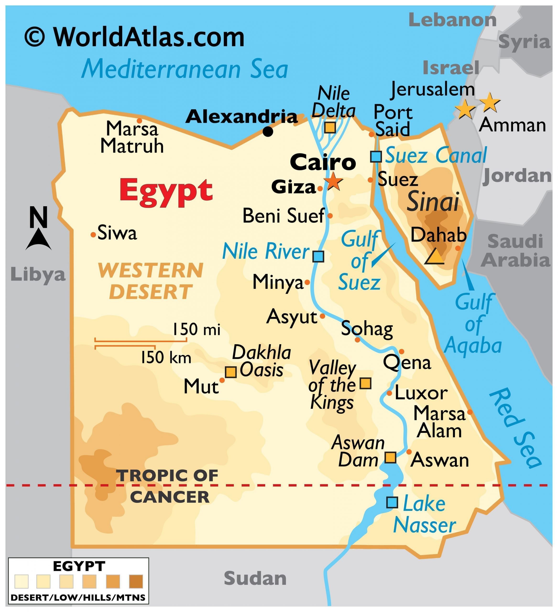 Egypt Map / Geography of Egypt / Map of Egypt
