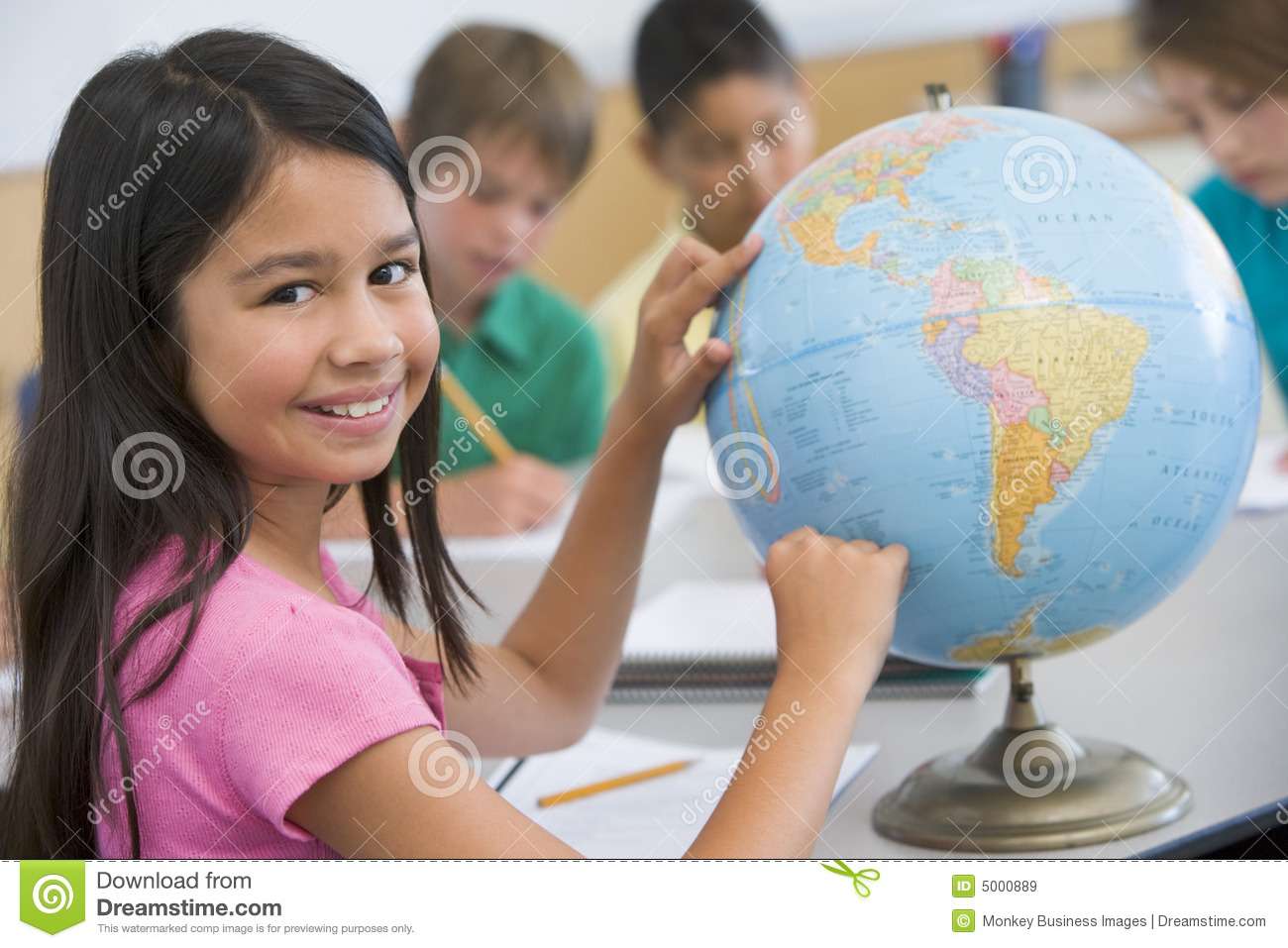 Elementary School Geography Class Stock Image