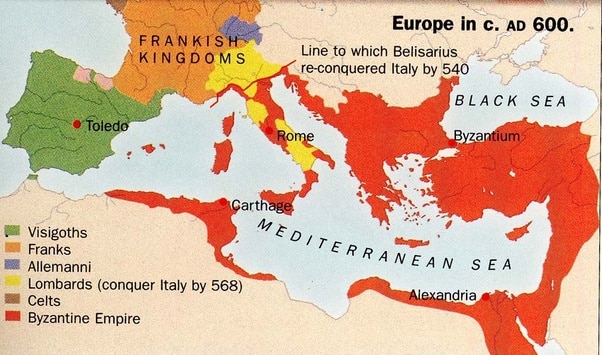 How did the Byzantine Empire lose Italy?