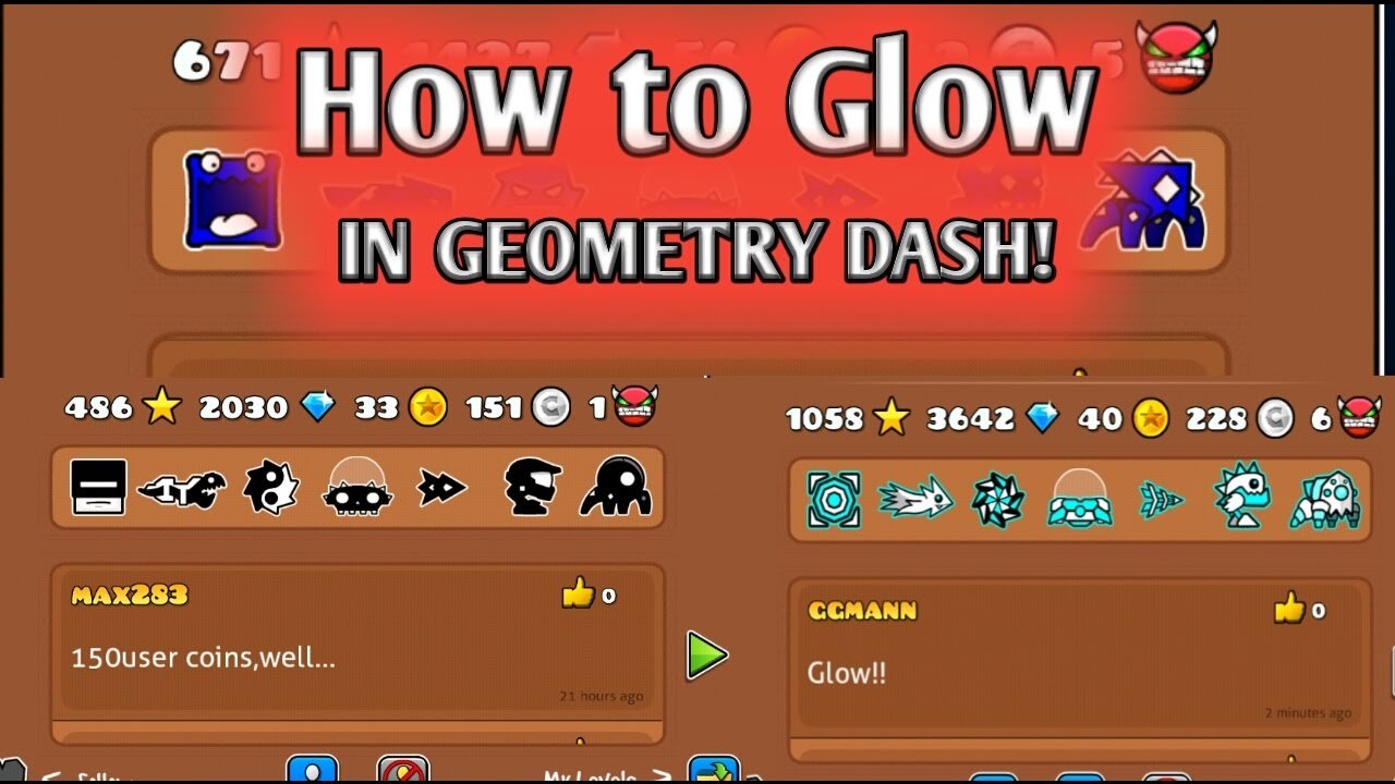 How to get GLOW in Geometry Dash