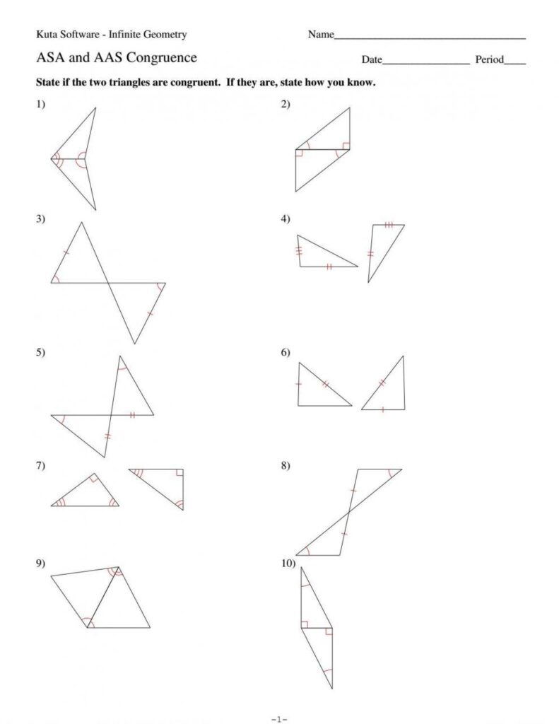 Kuta Software Infinite Geometry Classifying Quadrilaterals Answer Pertaining To Pythagorean Theorem Worksheet With Answers