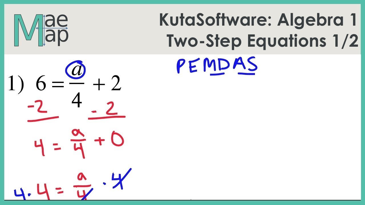 Kuta Software Infinite Algebra 1 2 Step Equations