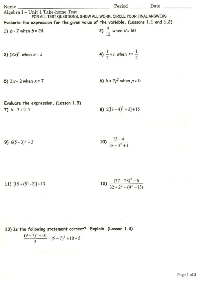 Linear Programming Worksheet Honors Algebra 2 Answers  db ...