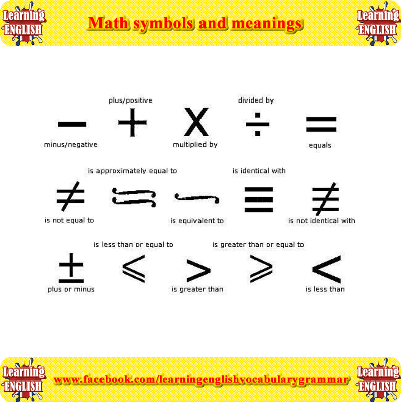 math symbols and meanings