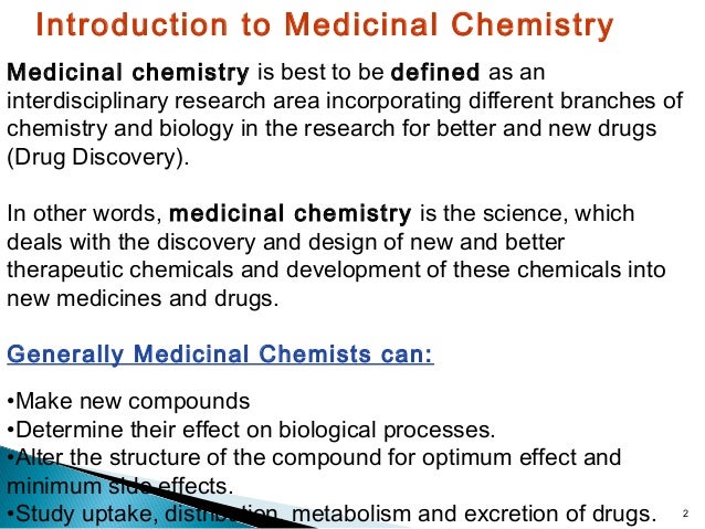 Medicinal chemistry i