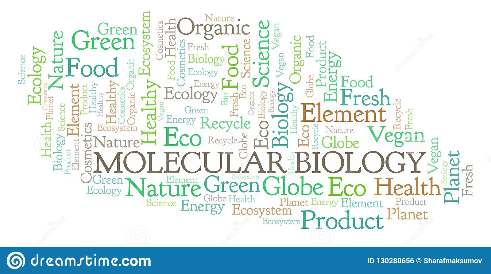 Molecular Biology Word Cloud. Stock Illustration ...