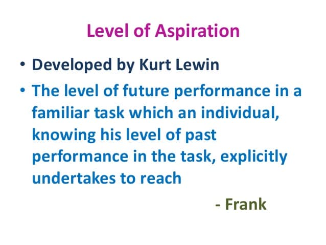 Motivation, Level of Aspiration, Group Dynamics ...