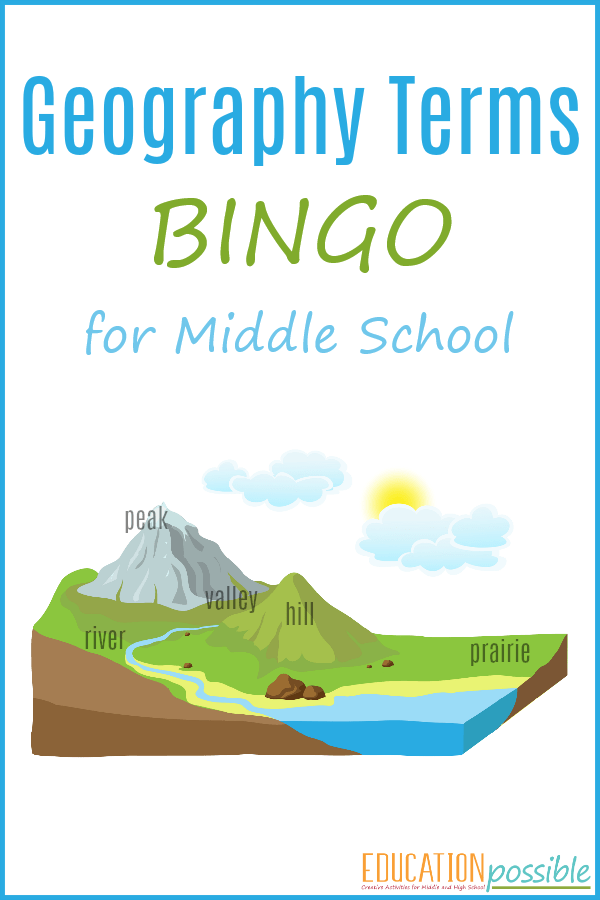 Play Geography BINGO to Learn Geography Terms