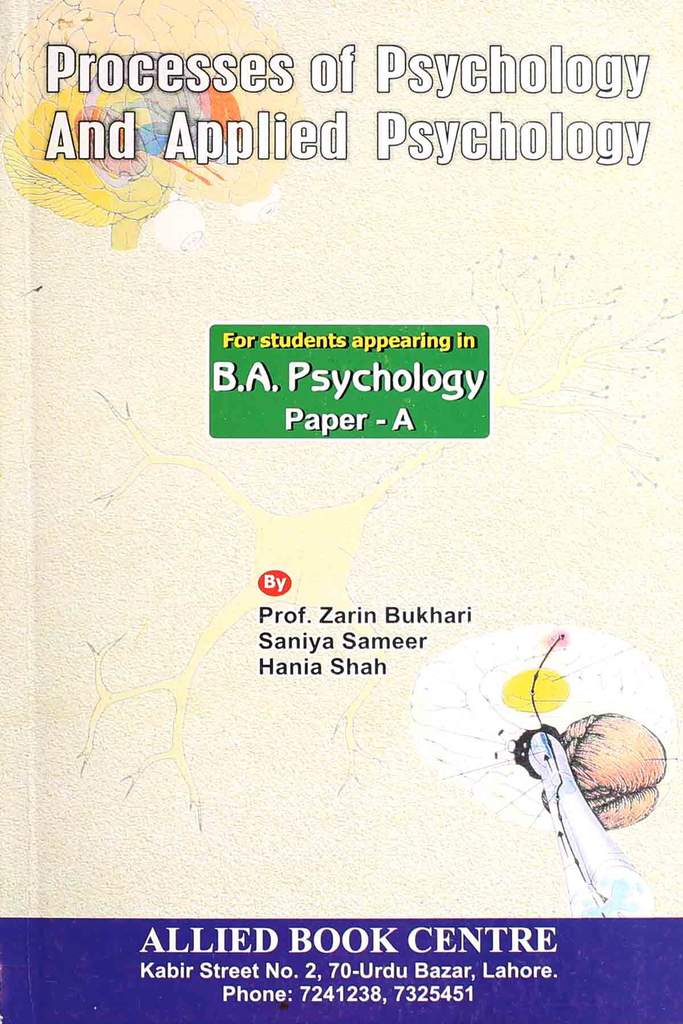 Processes Of Psychology And Applied Psychology BA (3rd ...
