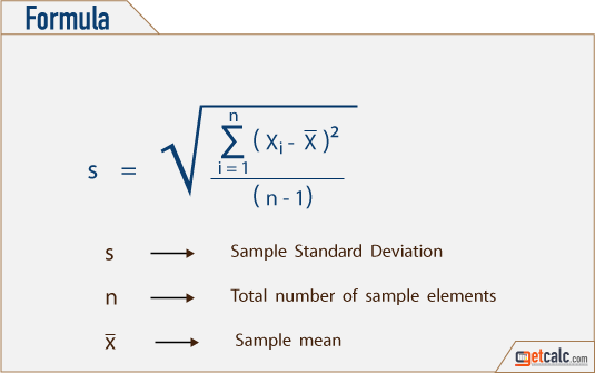 Standard Deviation (s) Calculator