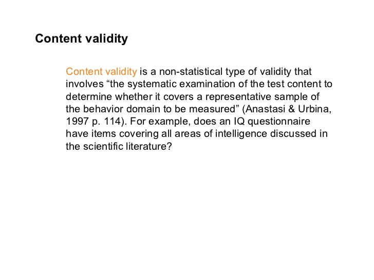 Validity in psychological testing