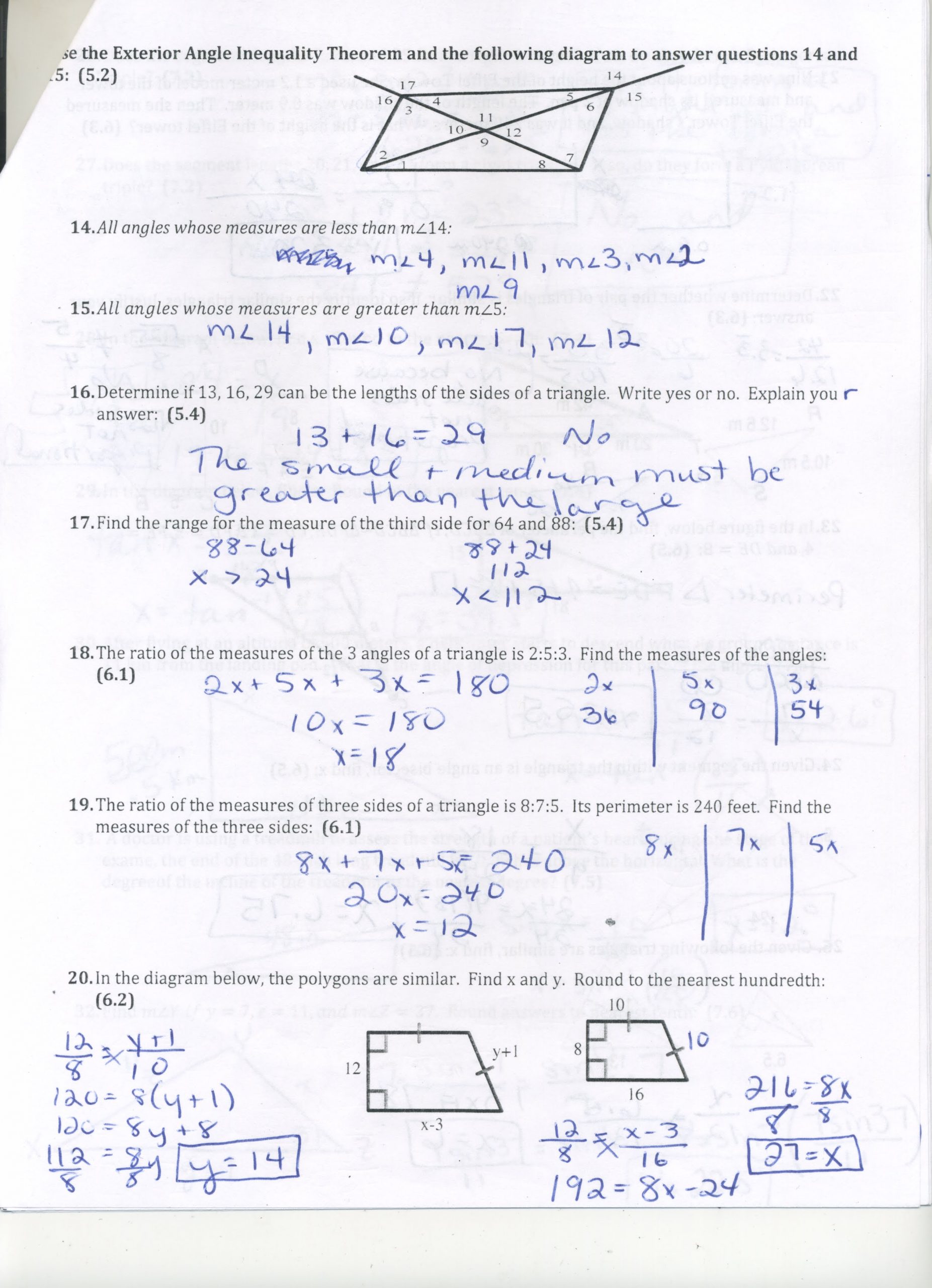 Ws 21 Algebraic Geometry Bridge Proof Practice Answer Key Intended For Geometry Worksheet Beginning Proofs Answers