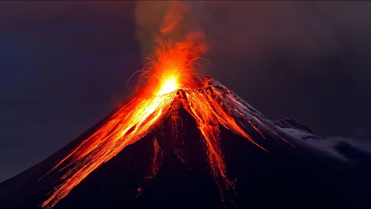 What causes a volcanic eruption?